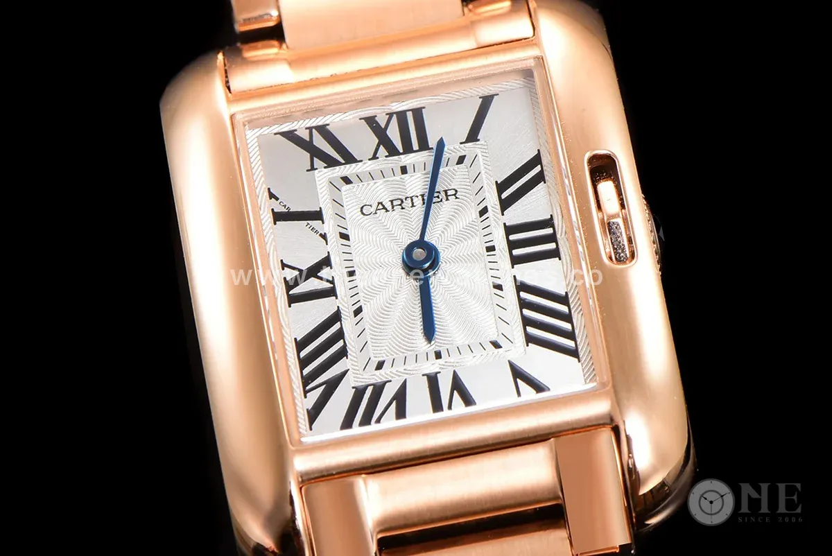 Tank Anglaise 30.2mm White Dial in Rose Gold