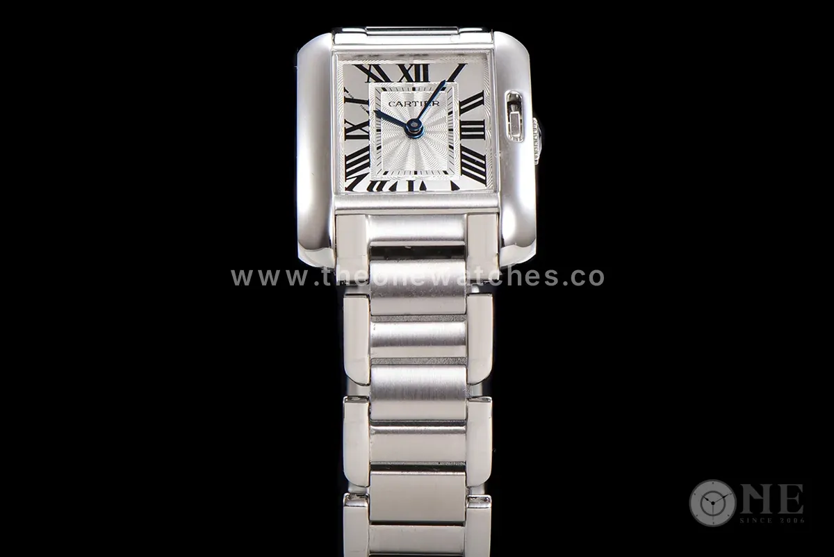 Tank Anglaise 30.2mm White Dial in Steel