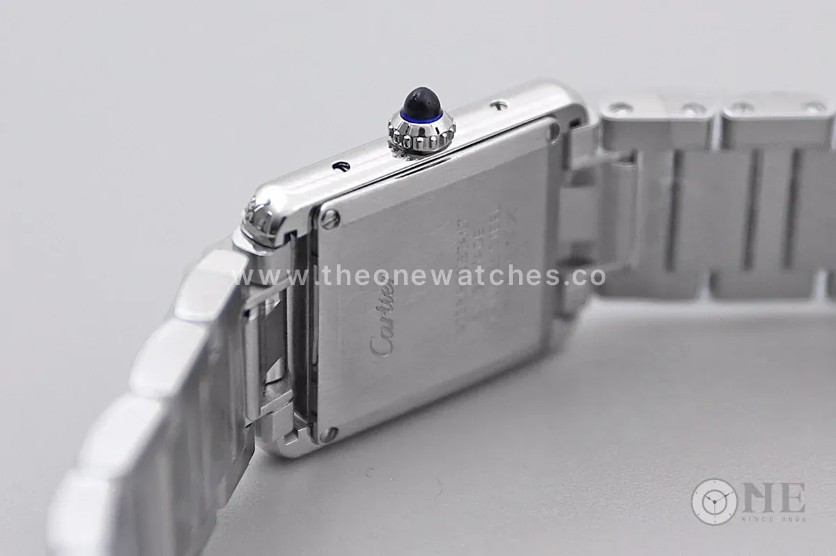 Tank Must 29.5mm White Dial with Diamond Bezel in Steel