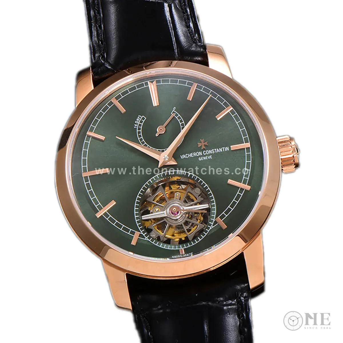 Traditionelle 14-Day Tourbillon Green Dial in Rose Gold