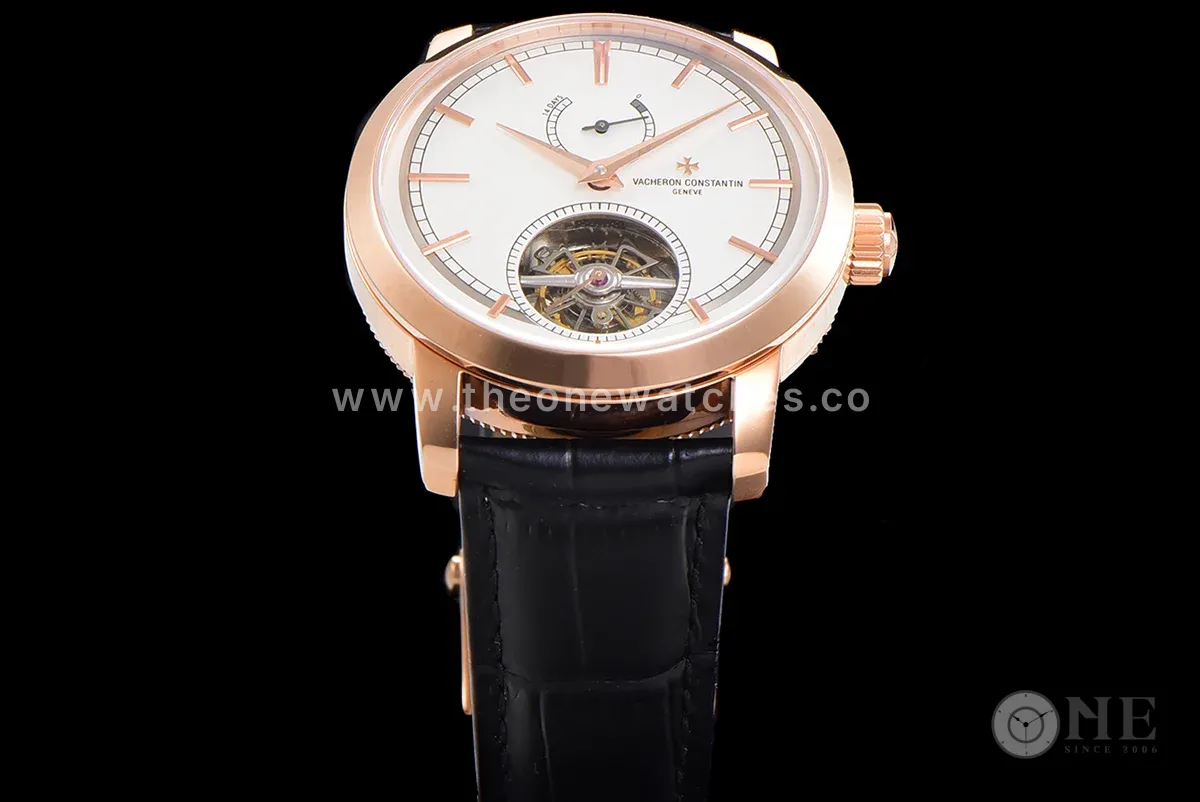 Traditionelle 14-Day Tourbillon White Dial in Rose Gold