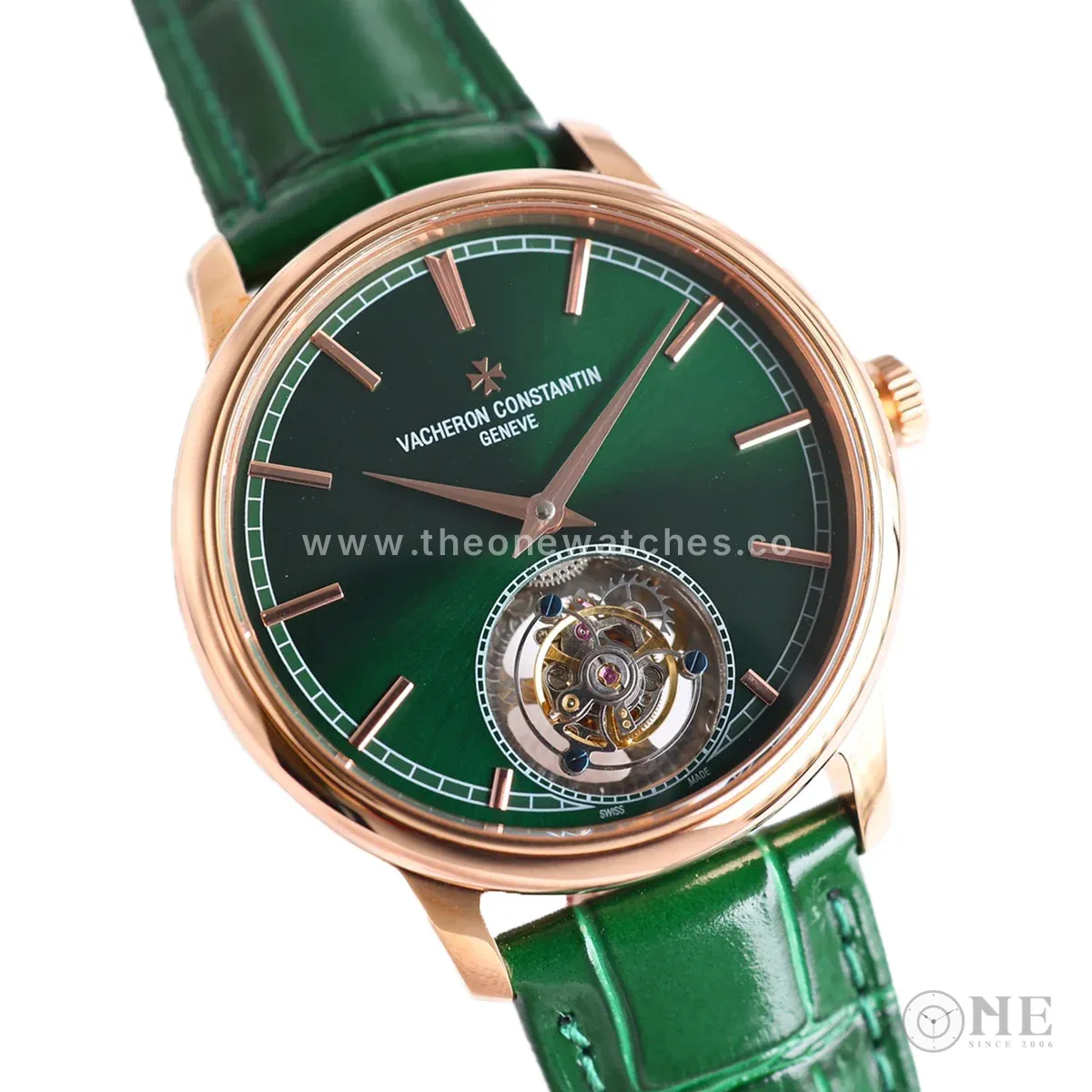 Traditionelle Tourbillon Green Dial in Rose Gold