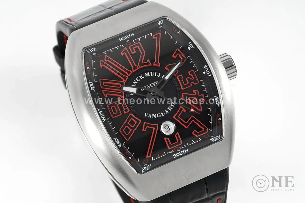 Vanguard Black Dial with Red Markers V 45