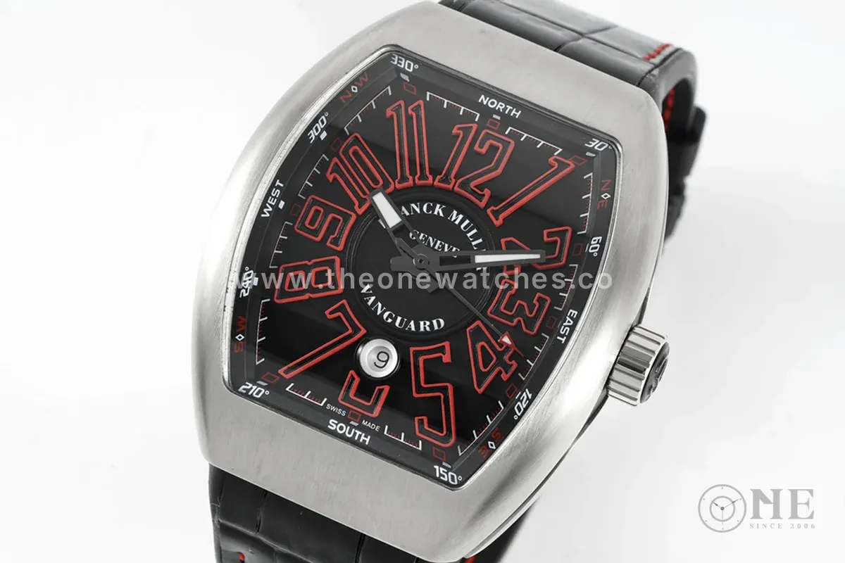 Vanguard Black Dial with Red Markers V 45