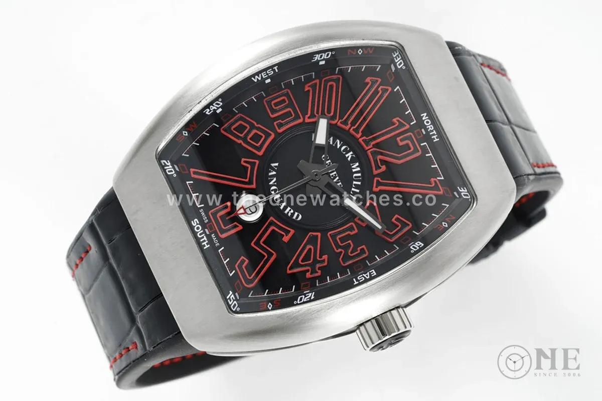 Vanguard Black Dial with Red Markers V 45