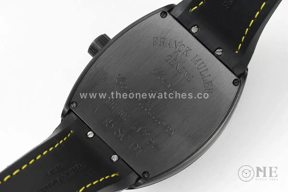 Vanguard Black Dial with Yellow Markers in PVD V 45