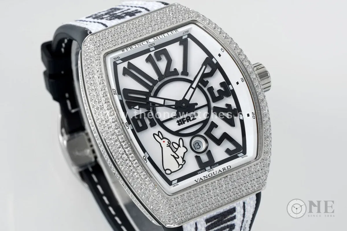 Vanguard #FR2 Rabbit with Diamond Bezel in Steel