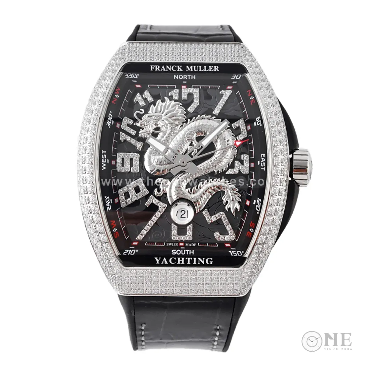 Vanguard Yachting Dragon V45YT Black Dial with Diamond Bezel