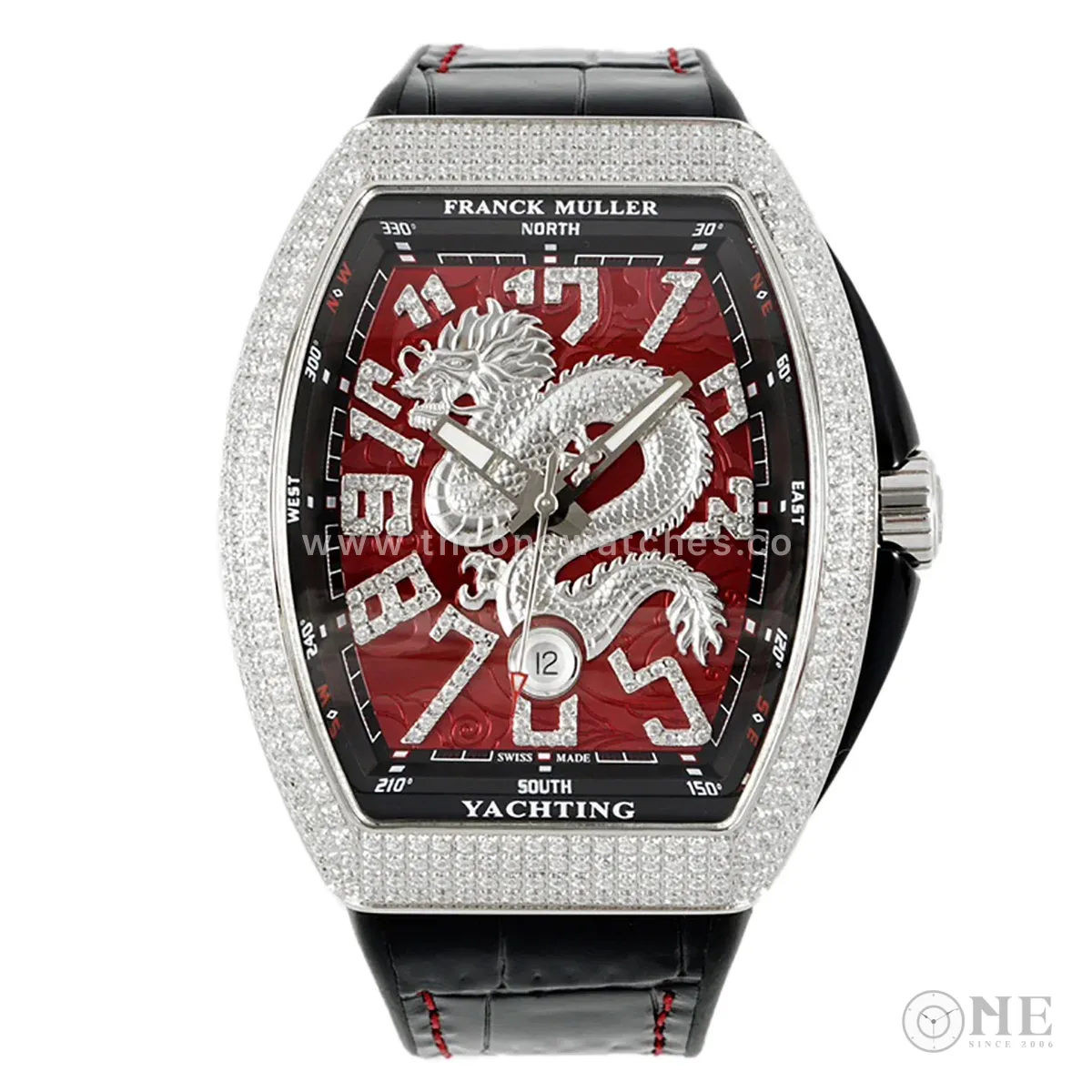 Vanguard Yachting Dragon V45YT Red Dial with Diamond Bezel