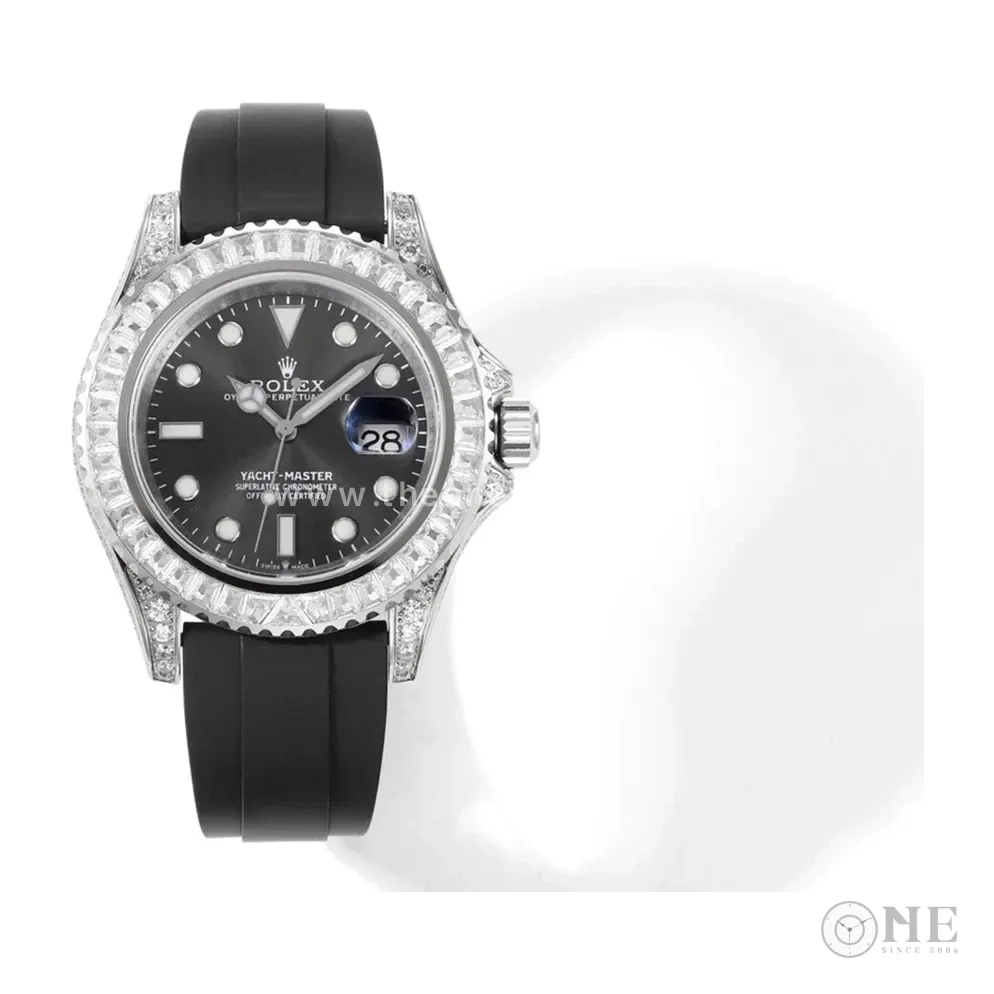 Yacht Master 40 Grey Dial with White Diamond Bezel
