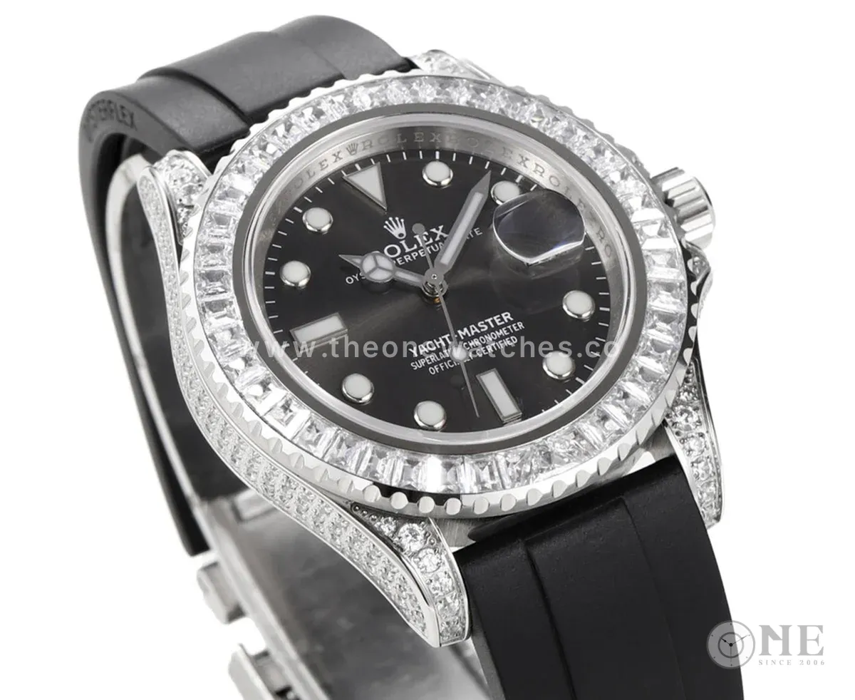 Yacht Master 40 Grey Dial with White Diamond Bezel